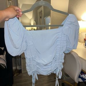 Blue crop top